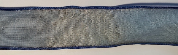 Tüllband mit Drahtkante, grün-blau changierend